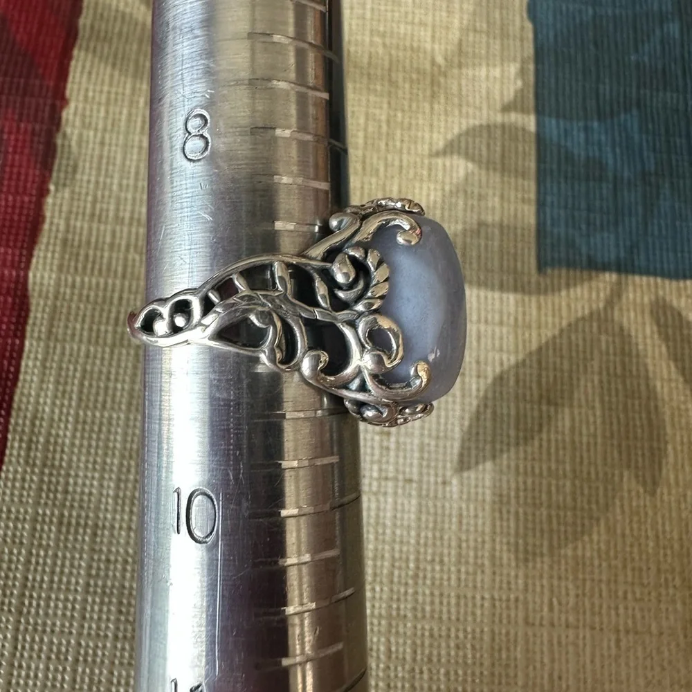 92.5 Blue Lace Agate Ring - Picture 8 of 11